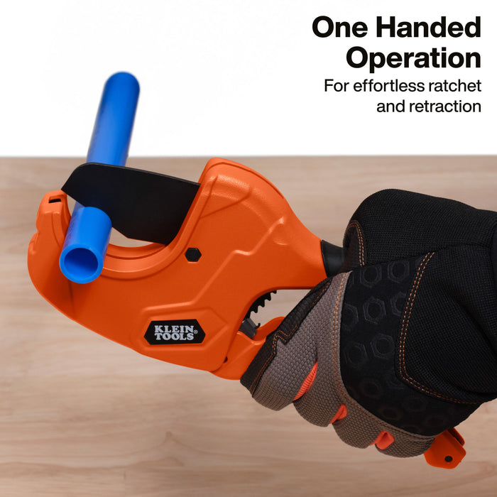 Klein Tools 2-Inch Ratcheting PVC Pipe Cutter
