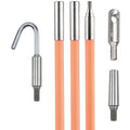 View Klein Tools Lo Flex Glow Fish Rod, 15', Orange, Model 50153