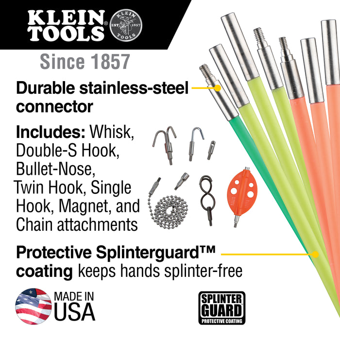 Klein Tools Multi Flex Glow Rod, 35', Model 50354*