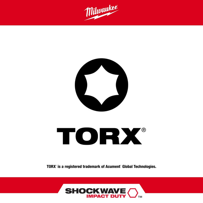 Milwaukee SHOCKWAVE™ TORX® 1” Insert Bit Set - 7PC