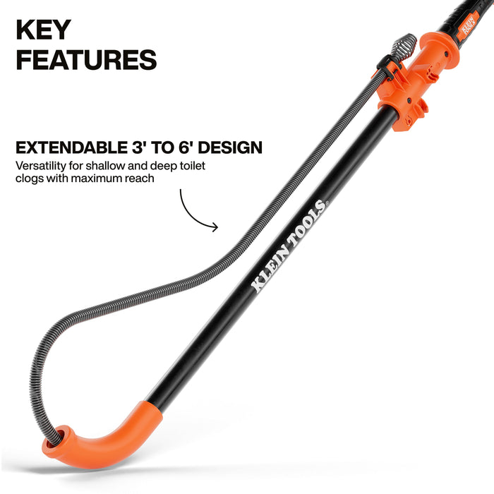 Klein Tools 6-Foot Steel Toilet Auger