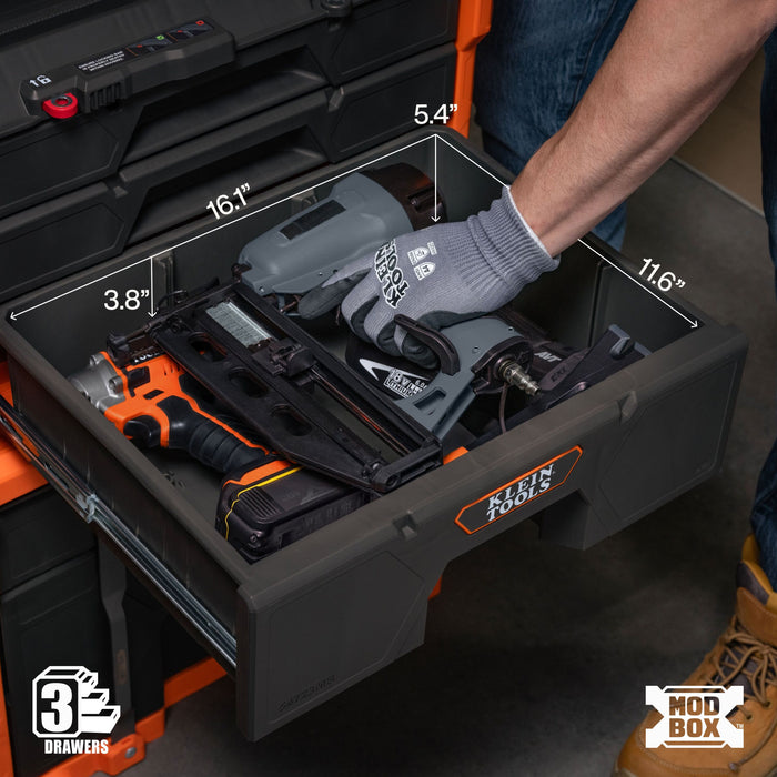 Klein Tools MODbox(TM) Multi-Depth Three-Drawer Toolbox