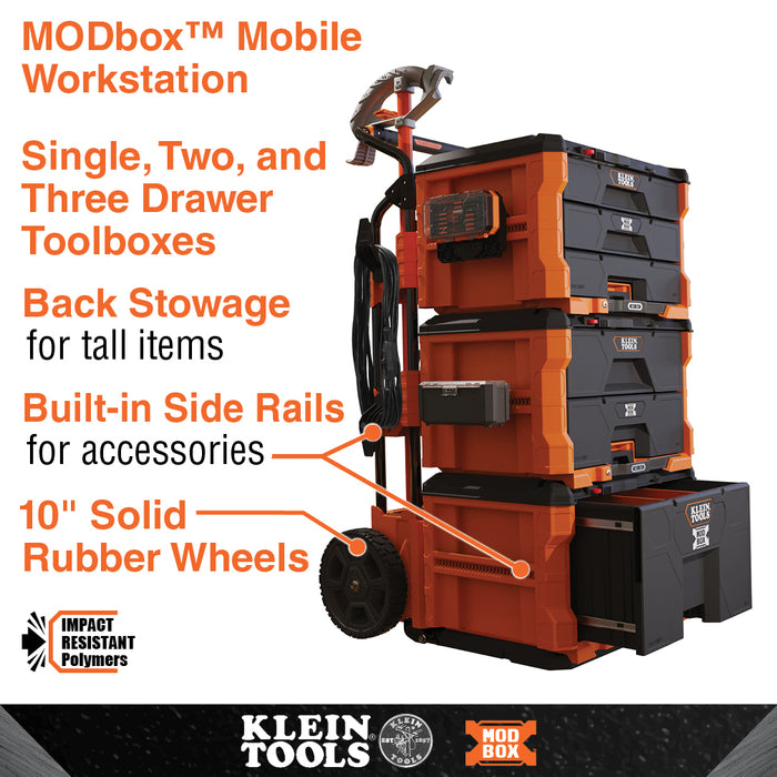 Klein Tools MODbox Three Drawer Toolbox, Model 54823MB