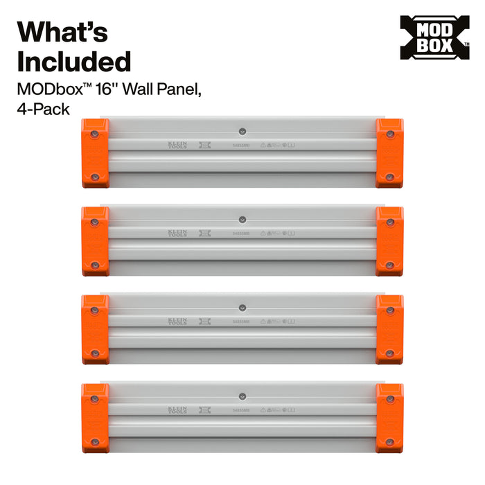 Klein Tools MODbox Wall System, 16-Inch Panel, 4-Pack