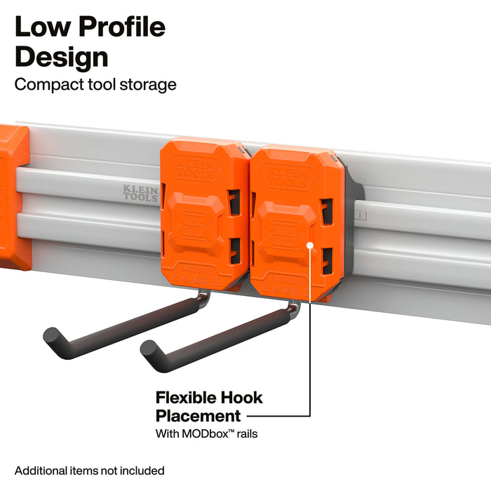 Klein Tools MODbox Wall System, Long Hook, 2-Pack