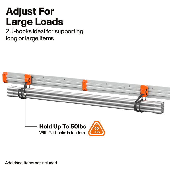 Klein Tools MODbox Wall System, J-Hook with Strap, 2-Pack