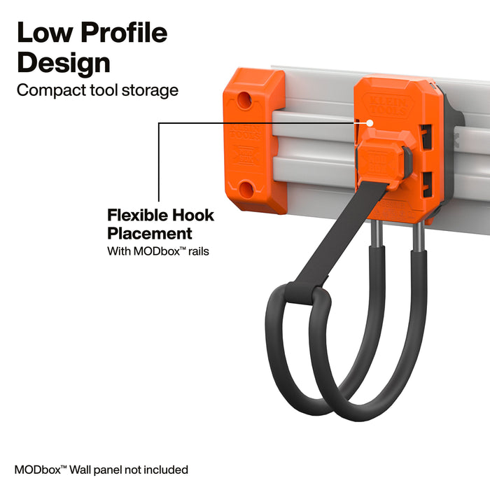 Klein Tools MODbox Wall System, J-Hook with Strap, 2-Pack