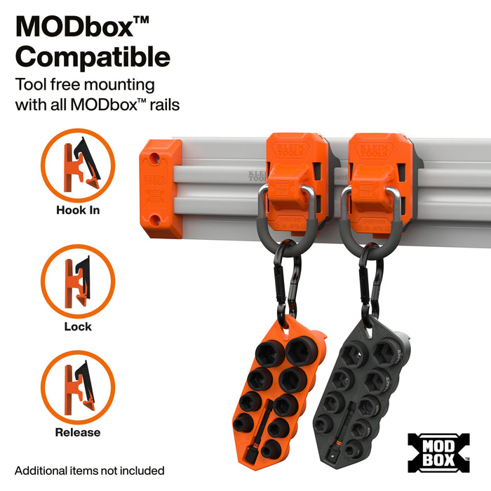 Klein Tools MODbox Wall System, D-Ring, 2-Pack