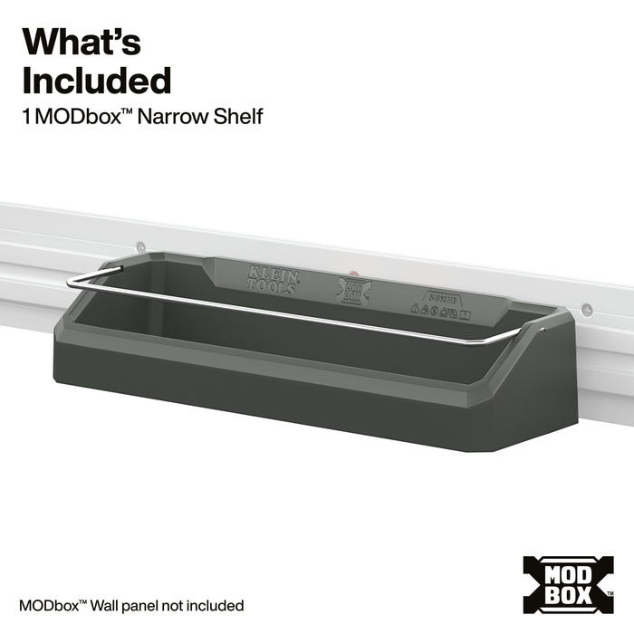 Klein Tools MODbox Wall System, Narrow Shelf
