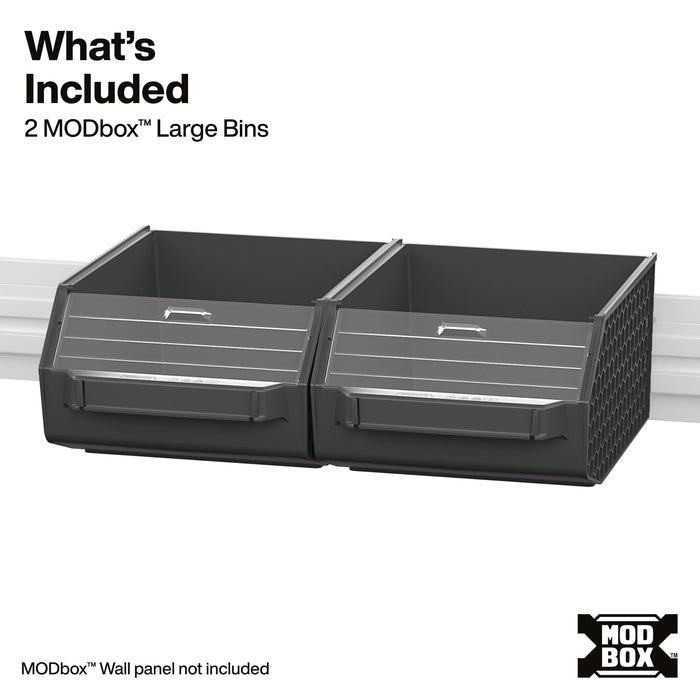 Klein Tools MODbox Wall System, Large Bin, 2-Pack
