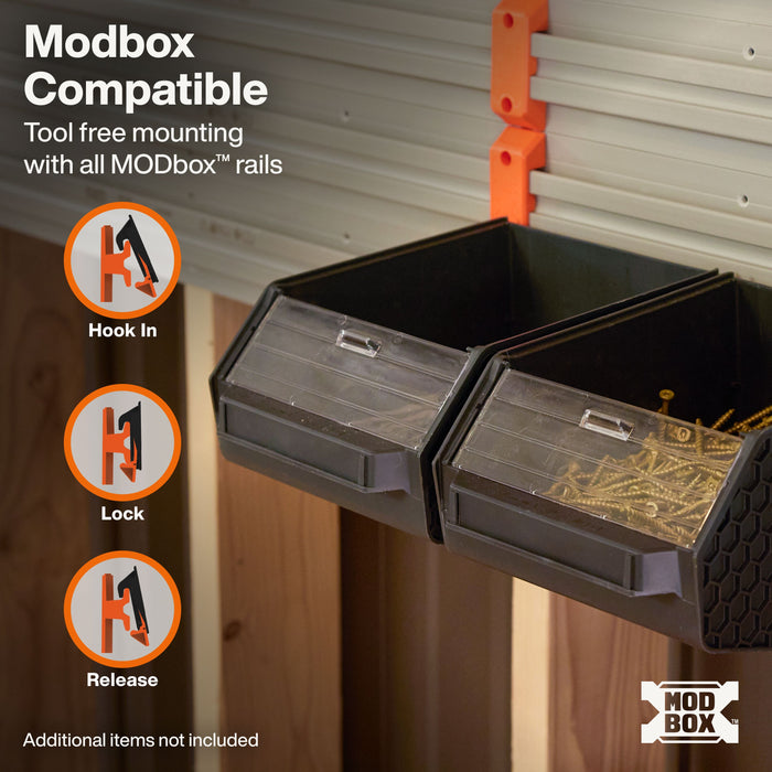 Klein Tools MODbox Wall System, Large Bin, 2-Pack