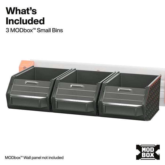 Klein Tools MODbox Wall System, Small Bin, 3-Pack