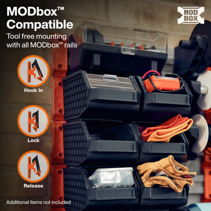 Klein Tools MODbox Wall System, Small Bin, 3-Pack