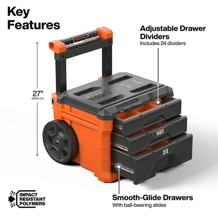 Klein Tools MODbox Three Drawer Rolling Toolbox