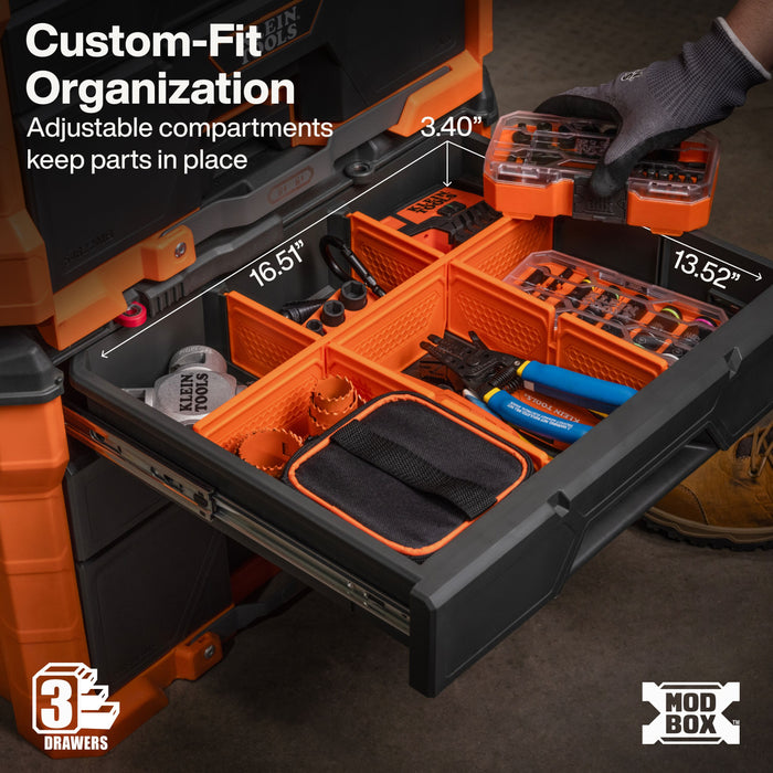 Klein Tools MODbox Three Drawer Rolling Toolbox