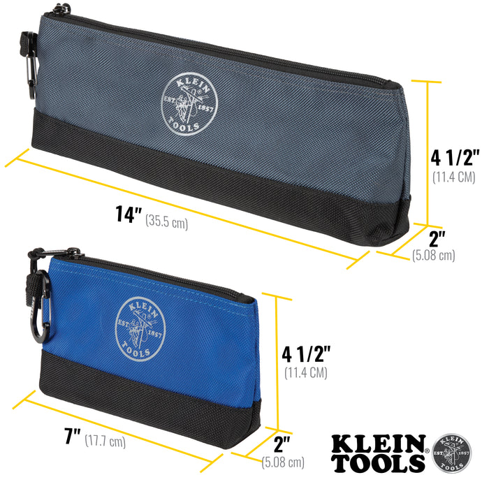 Klein Tools Stand-up Zipper Bags, 7-Inch and 14-Inch, 2-Pack, Model 55559*