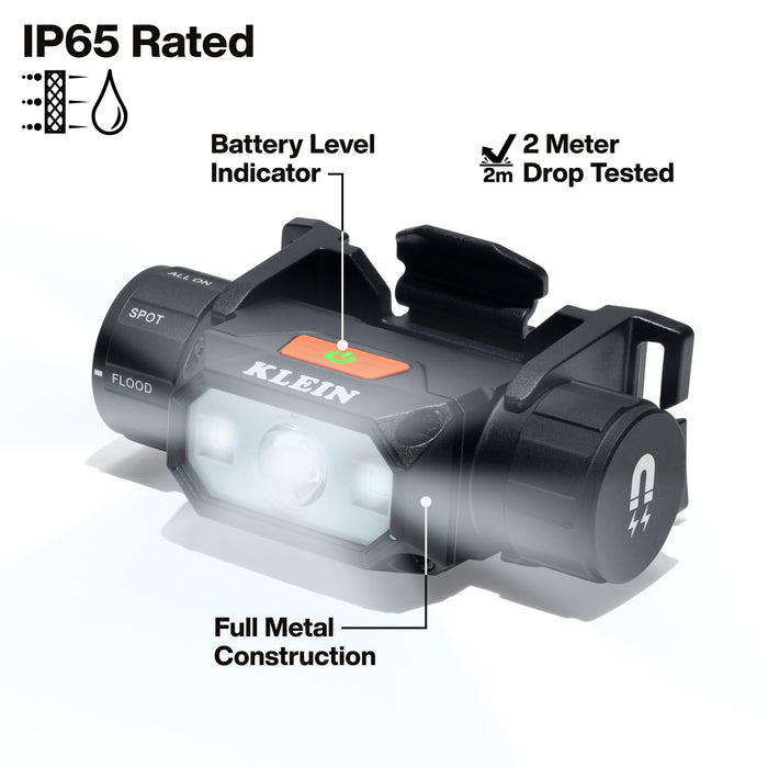 Klein Tools 1000-Lumen Rechargeable Headlamp with Strap