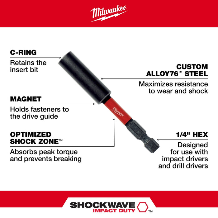Milwaukee SHOCKWAVE™ Compact Impact Duty Magnetic Bit Holder