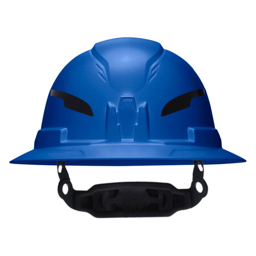 Klein Tools Class E Type-2 Hard Hat, Non-Vented Full Brim Style with Strap, Blue