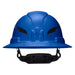 Klein Tools Class E Type-2 Hard Hat, Non-Vented Full Brim Style with Strap, Blue