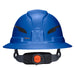 Klein Tools Class E Type-2 Hard Hat, Non-Vented Full Brim Style with Strap, Blue