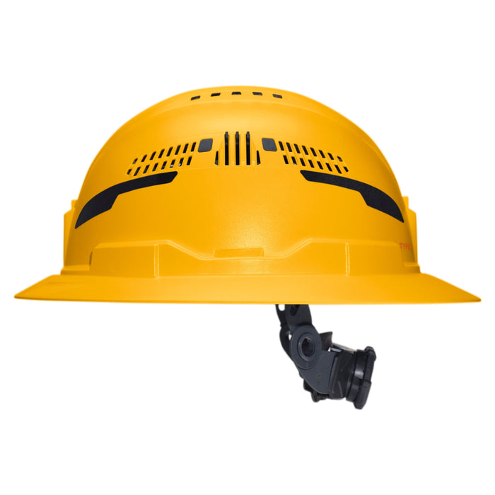 Klein Tools Class C Type-2 Hard Hat, Vented Full Brim with Strap, Yellow