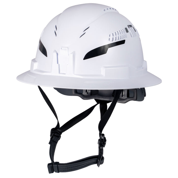 Klein Tools Class C Type-2 Hard Hat, Vented Full Brim, Strap, White, CAN ONLY