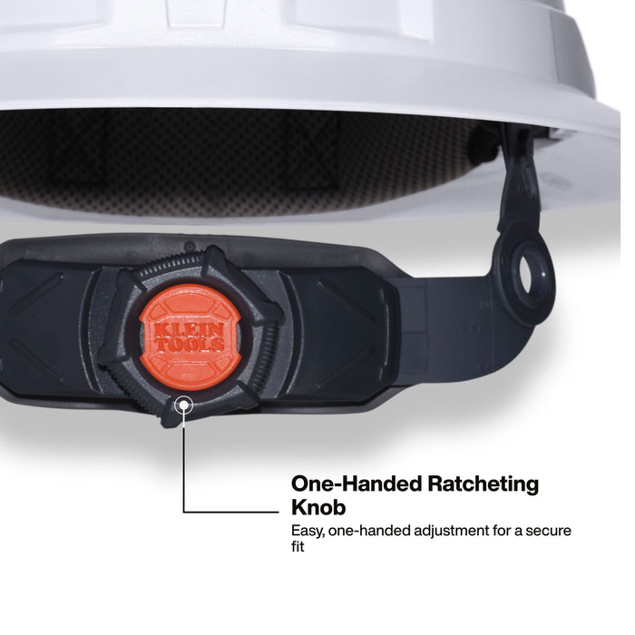 Klein Tools Class C Type-2 Hard Hat, Vented Full Brim with Strap, Red