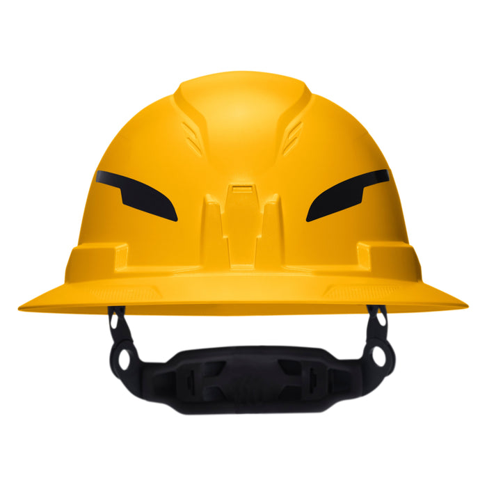 Klein Tools Class E Type-2 Hard Hat, Non-Vented Full Brim Style with Strap, Yellow