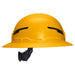 Klein Tools Class E Type-2 Hard Hat, Non-Vented Full Brim Style with Strap, Yellow