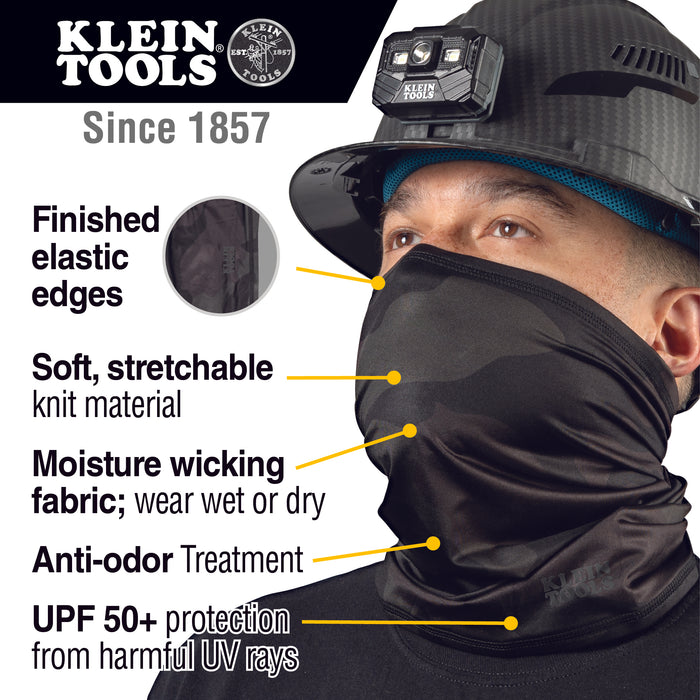 Klein Tools Neck and Face Cooling Band, Camouflage, Model 60493