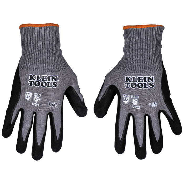 Klein Tools Cut 2 Knit Dip Glove, Large (2 PK), Model 60585