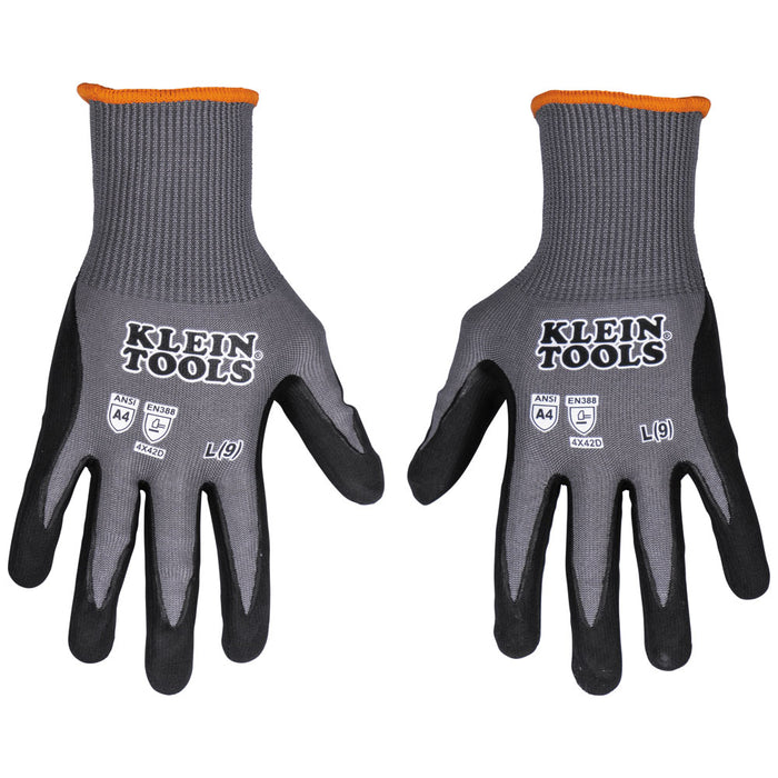 Klein Tools Cut 4 Knit Dip Glove, Large (2 PK), Model 60589*