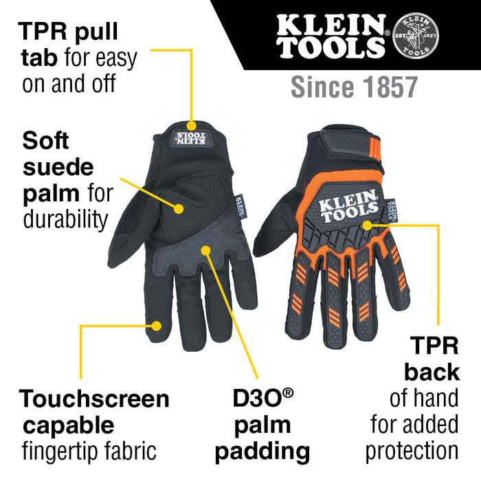 Klein Tools Heavy Duty Gloves, Extra-Large, Model 60601*