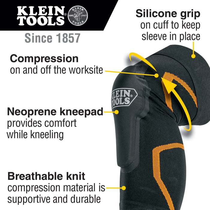 Klein Tools Knee Pad Compression Sleeve S/M, Model 60622*