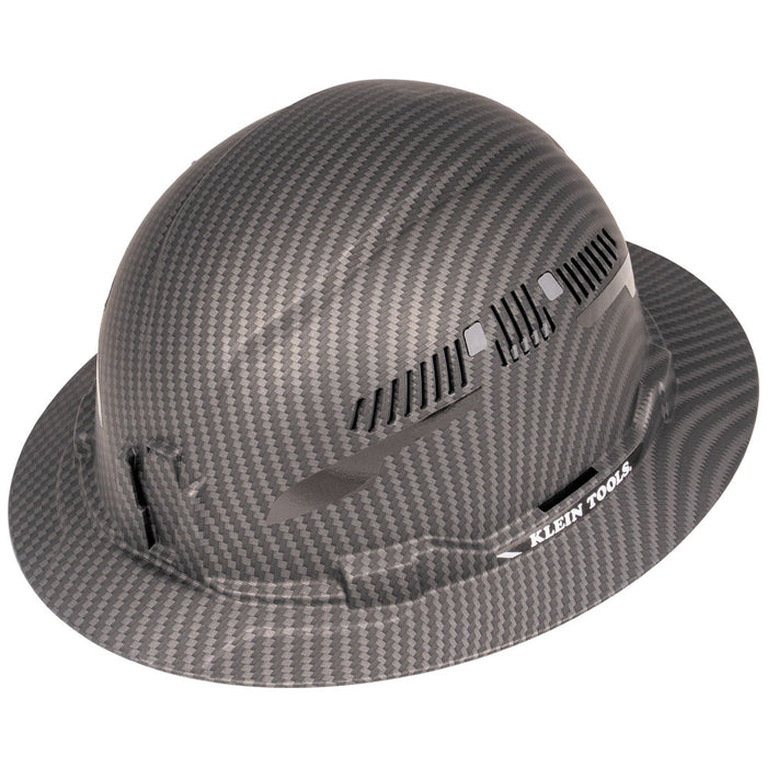Klein Tools Hard Hat, Premium KARBN™ Pattern, Vented Full Brim, Class C, Model 60626