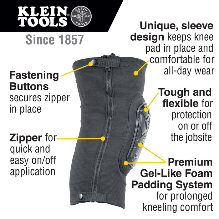 Klein Tools Tough-Flex Knee Pad Sleeve, Xlarge/XXLarge, Model 60850*