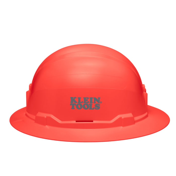 Klein Tools Hard Hat, Non-Vented, Full Brim Style, Orange