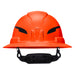 Klein Tools Class E Type-2 Hard Hat, Non-Vented Full Brim Style with Strap, Orange