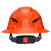 Klein Tools Class E Type-2 Hard Hat, Non-Vented Full Brim Style with Strap, Orange