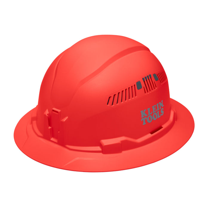 Klein Tools Hard Hat, Vented, Full Brim Style, Orange