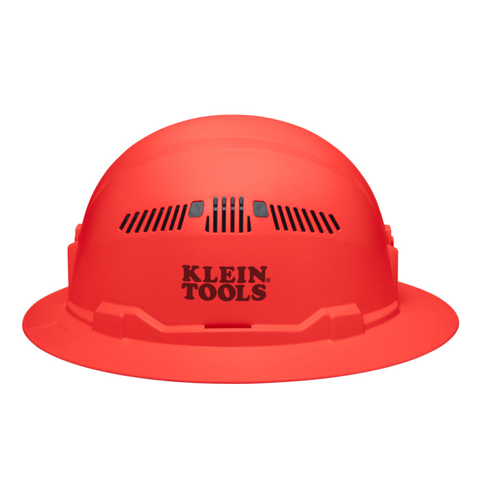 Klein Tools Hard Hat, Vented, Full Brim Style, Orange
