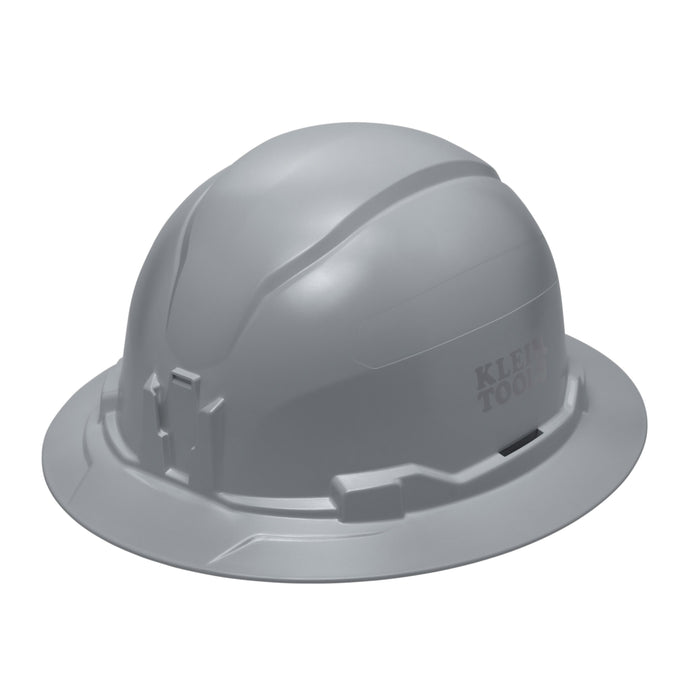 Klein Tools Hard Hat, Non-Vented, Full Brim Style, Gray