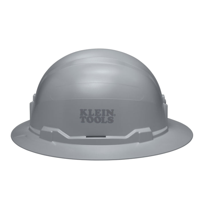 Klein Tools Hard Hat, Non-Vented, Full Brim Style, Gray