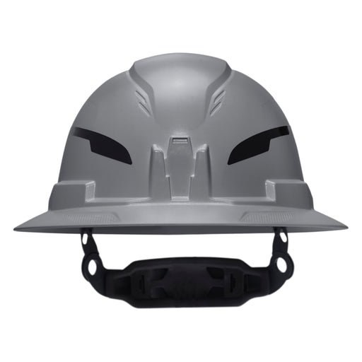 Klein Tools Class E Type-2 Hard Hat, Non-Vented Full Brim Style with Strap, Gray