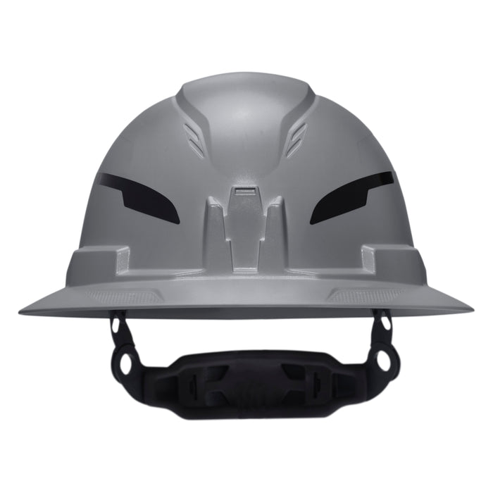 Klein Tools Class E Type-2 Hard Hat, Non-Vented Full Brim Style with Strap, Gray