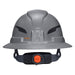 Klein Tools Class E Type-2 Hard Hat, Non-Vented Full Brim Style with Strap, Gray