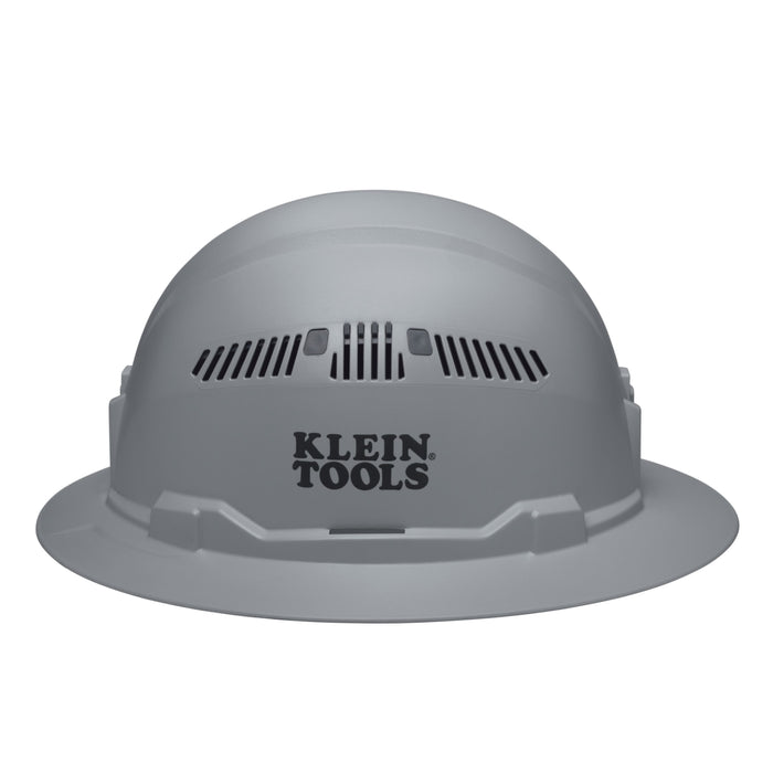 Klein Tools Hard Hat, Vented, Full Brim Style, Gray