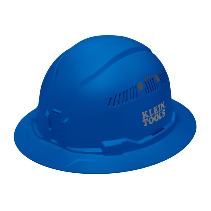 Klein Tools Hard Hat, Vented, Full Brim Style, Blue