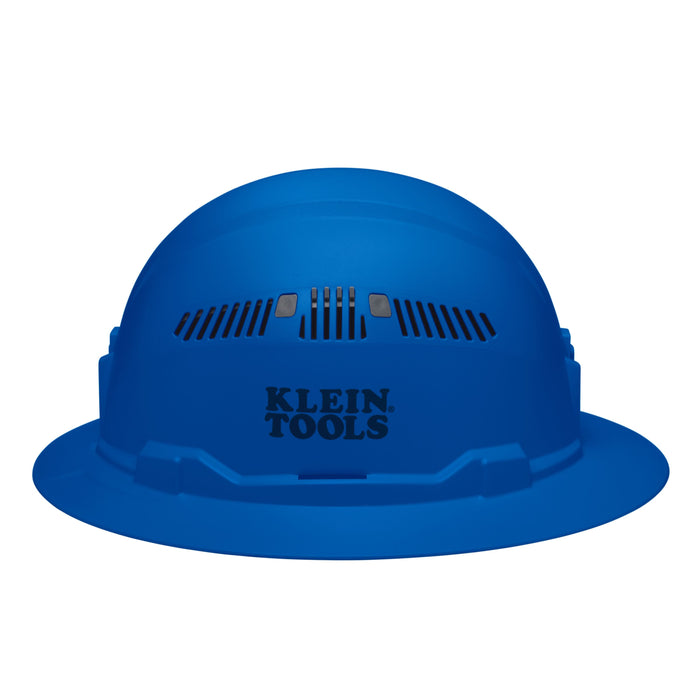 Klein Tools Hard Hat, Vented, Full Brim Style, Blue